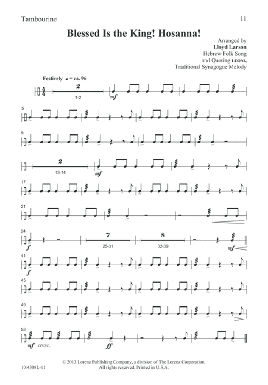 Blessed Is the King! Hosanna! 4-Part scores gallery preview page 11