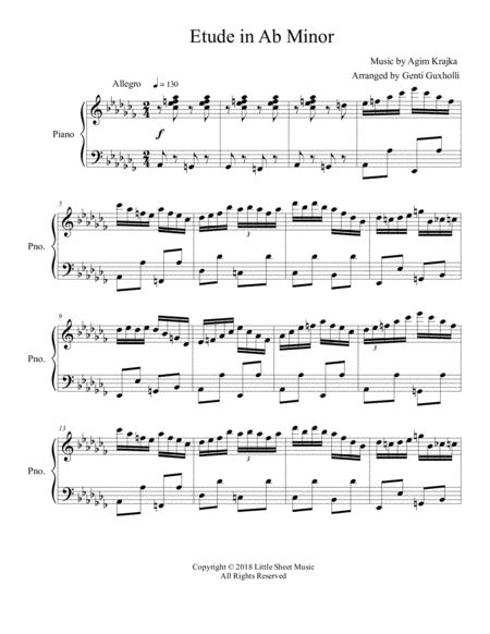Etude in Ab Minor (Piano Solo)