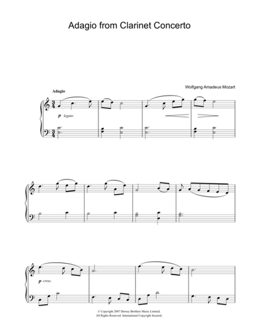 Adagio (from Clarinet Concerto)