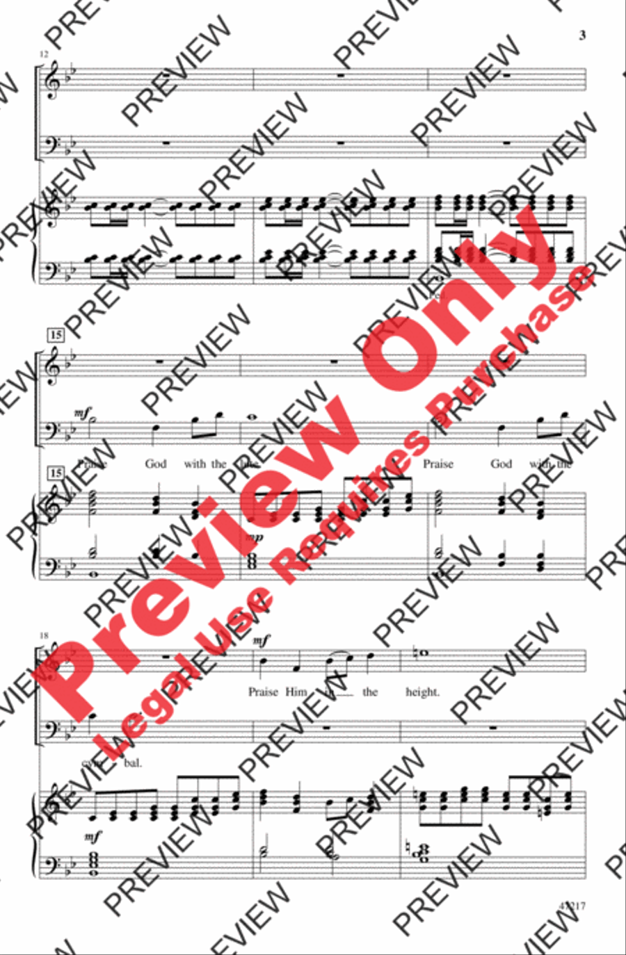 A Psalm of Praise 4-Part scores gallery preview page 3