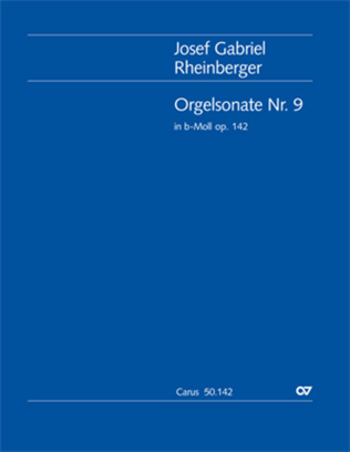 Book cover for Organ Sonata No. 9 in B flat minor
