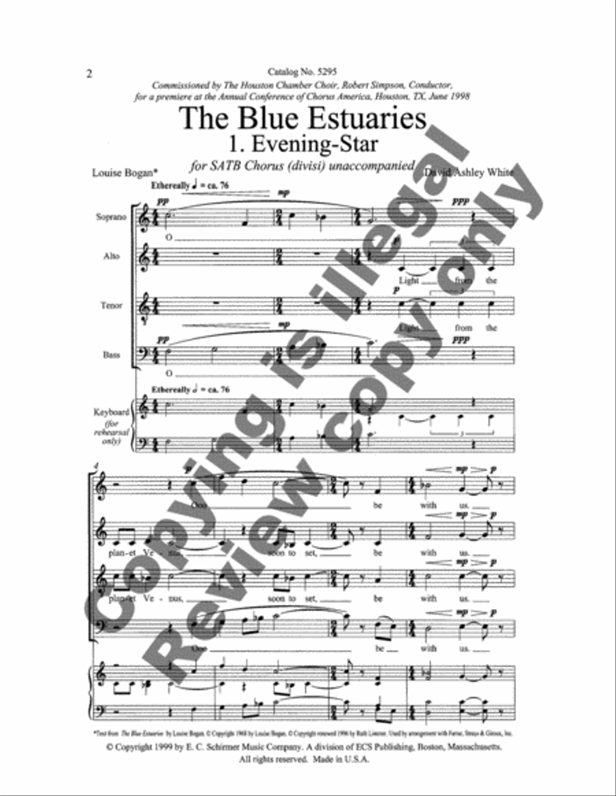 The Blue Estuaries: 1. Evening-Star Divisi scores gallery preview page 6