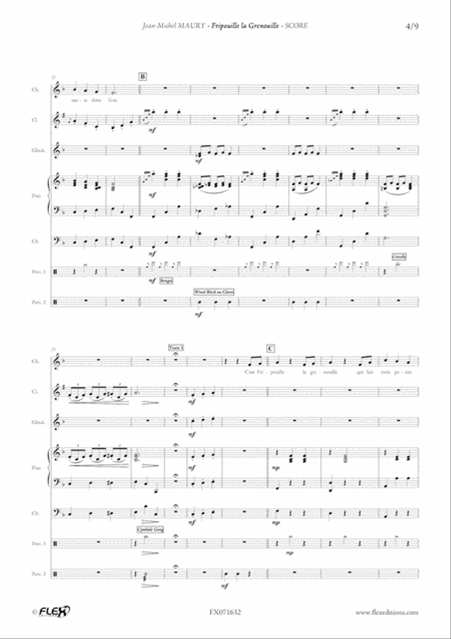 Fripouille la Grenouille Fripouille la Grenouille Children's Choir scores gallery preview page 4