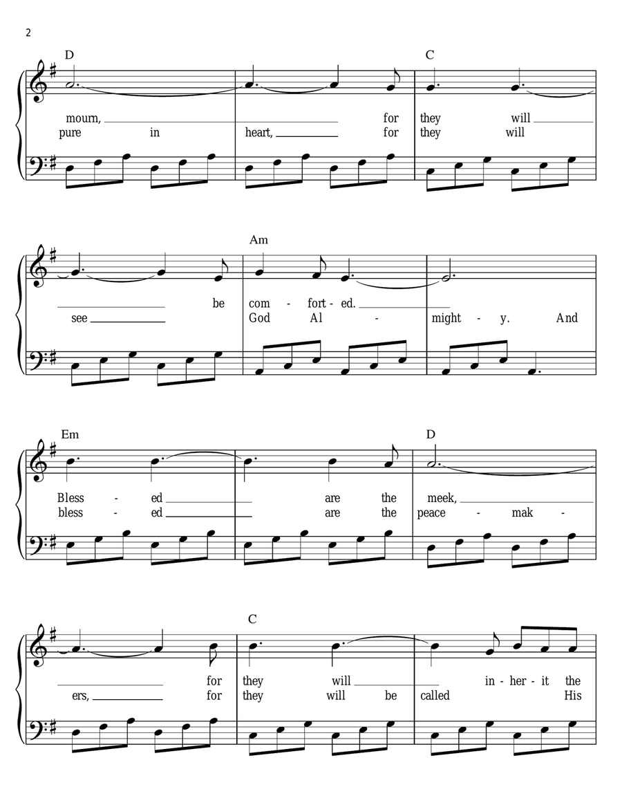 Hallelujah Hallelujah Easy Piano scores gallery preview page 2