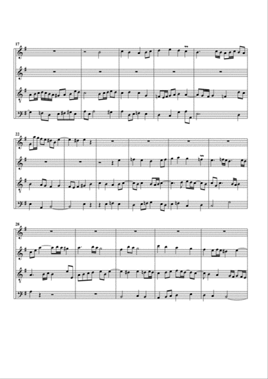 Es woll' uns Gott genaedig sein (no.2) (arrangement for 4 recorders) Recorder scores gallery preview page 2