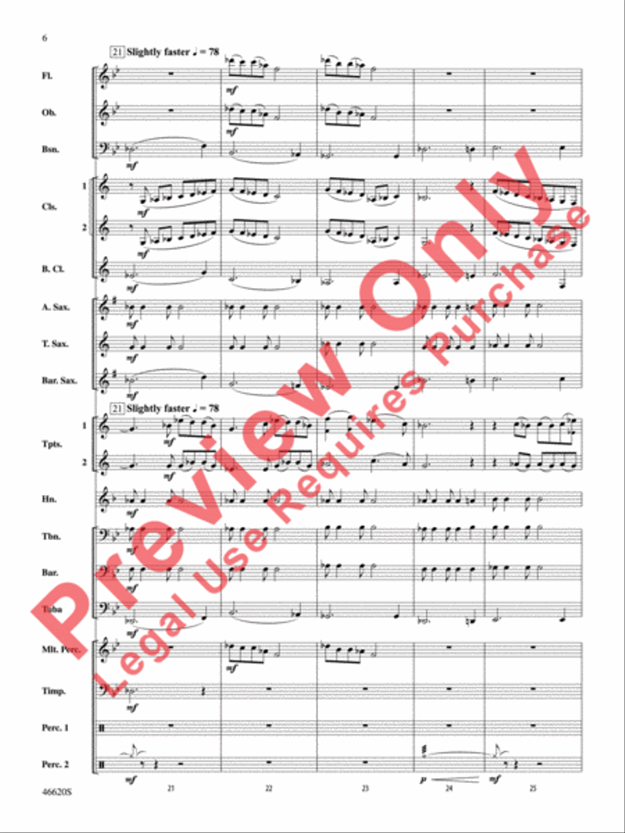 Autumn Rains Concert Band scores gallery preview page 7