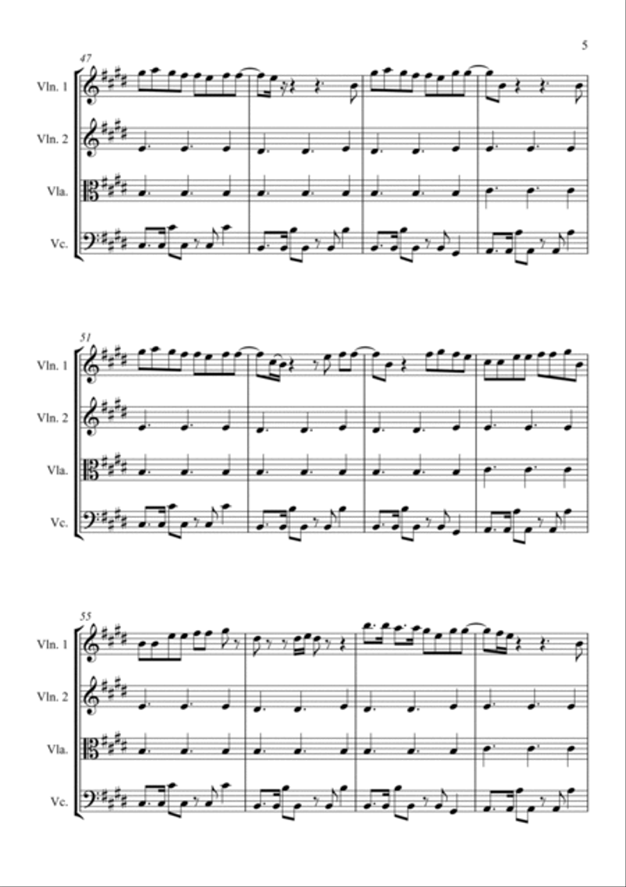 Forget Me String Quartet scores gallery preview page 5