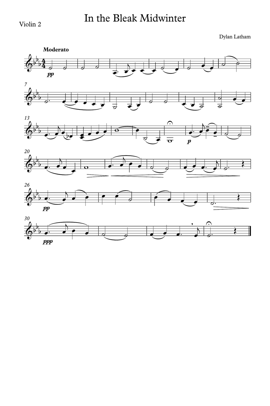 In the Bleak Midwinter In the Bleak Midwinter String Quartet scores gallery preview page 4