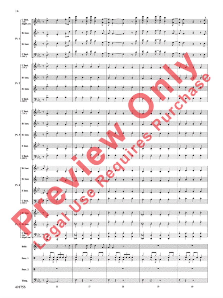 You'll Be Back Concert Band scores gallery preview page 15