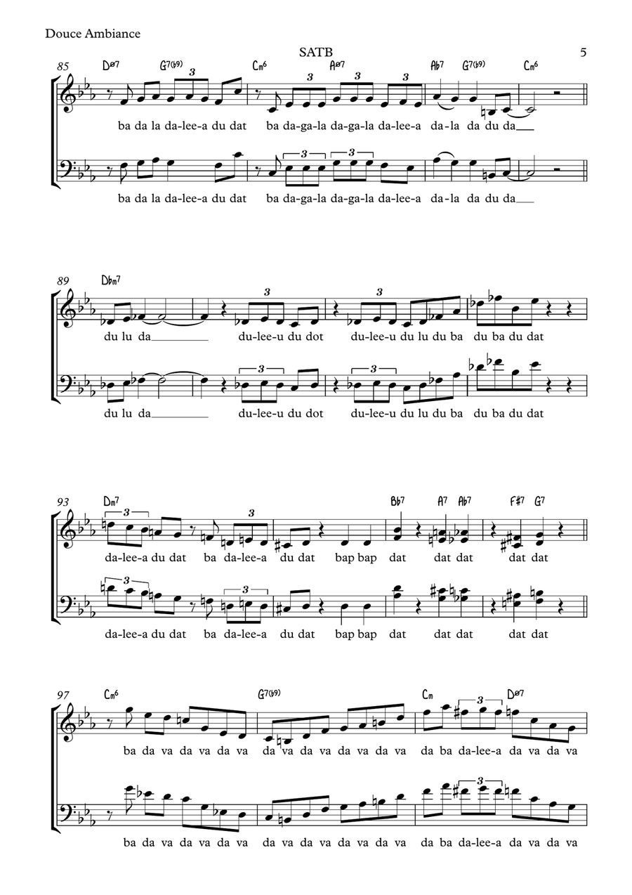 Douce Ambiance 4-Part scores gallery preview page 5