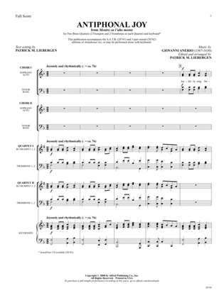 Antiphonal Joy (from Mentre su l'alto monte): Score