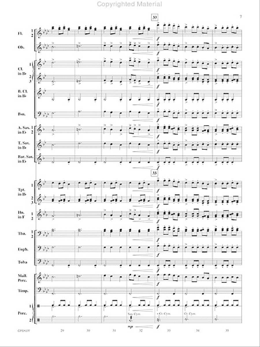 Carol of the Bells Concert Band scores gallery preview page 8