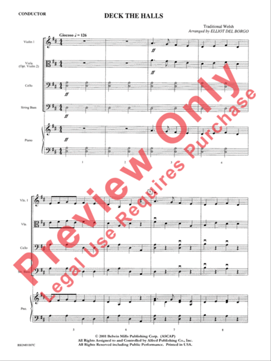 Deck the Halls String Orchestra scores gallery preview page 4