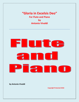 Book cover for Gloria In Excelsis Deo - Flute and Piano - Advanced Intermediate