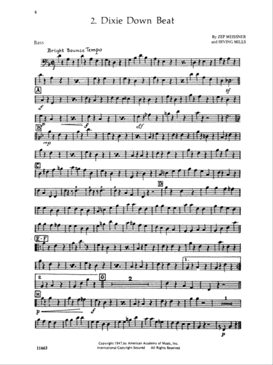 Dixieland Beat (Bass) Jazz Ensemble scores gallery preview page 7