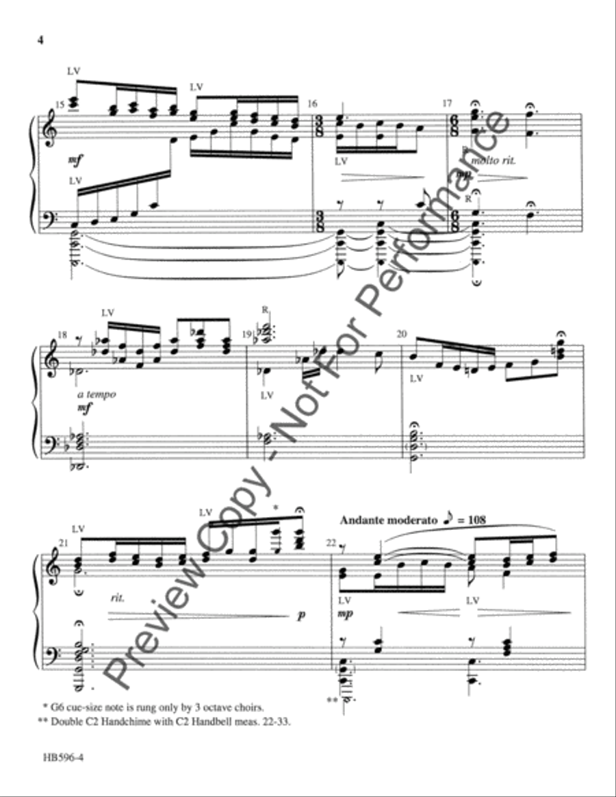 Flower Duet (Dome epais le jasmin (from Lakme) Handbell Choir scores gallery preview page 5