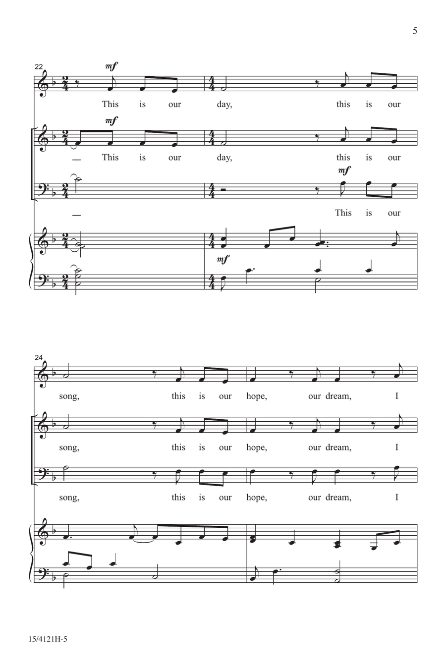 This Is Our Day Choir scores gallery preview page 5