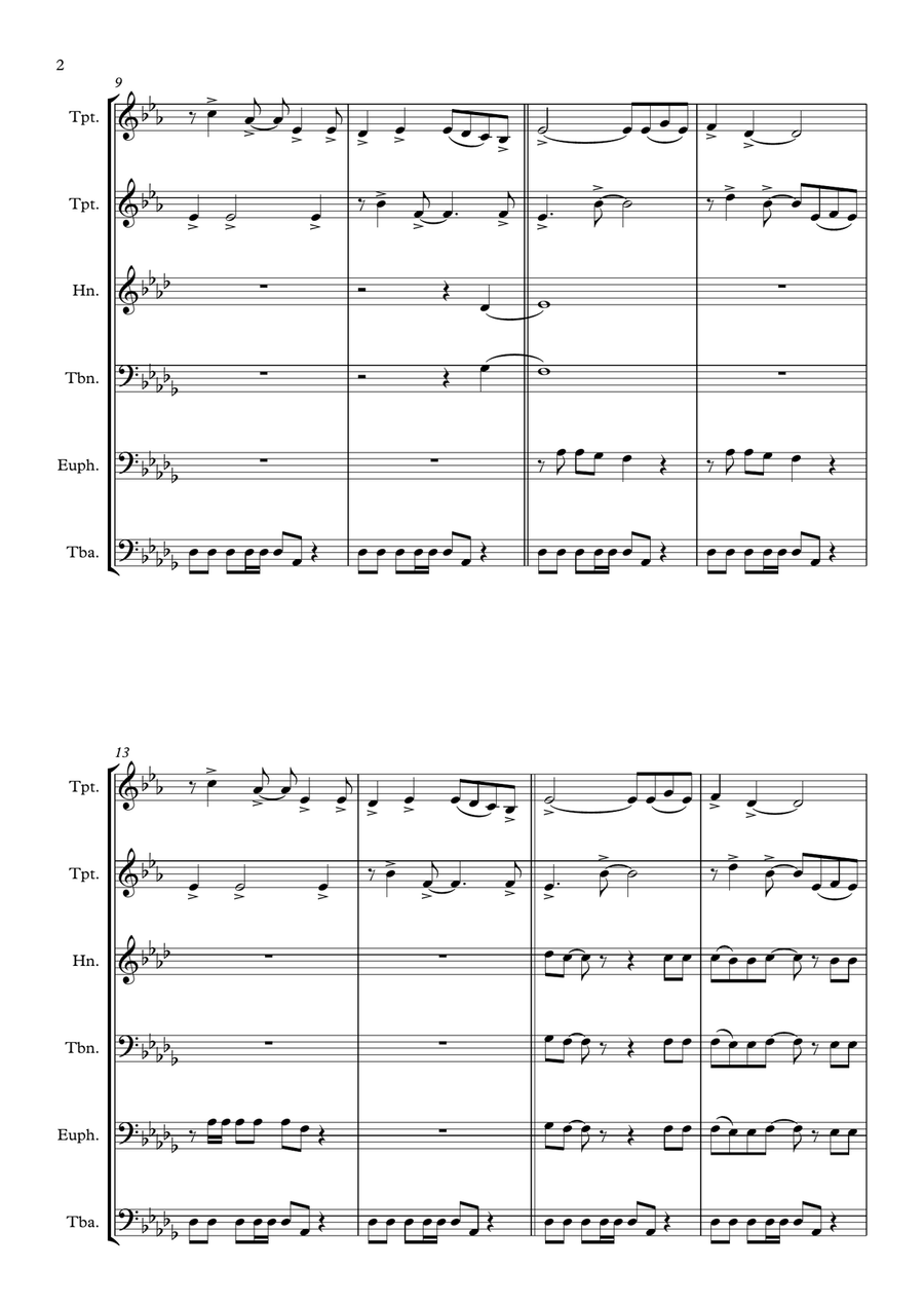 Under Pressure Brass Ensemble scores gallery preview page 2