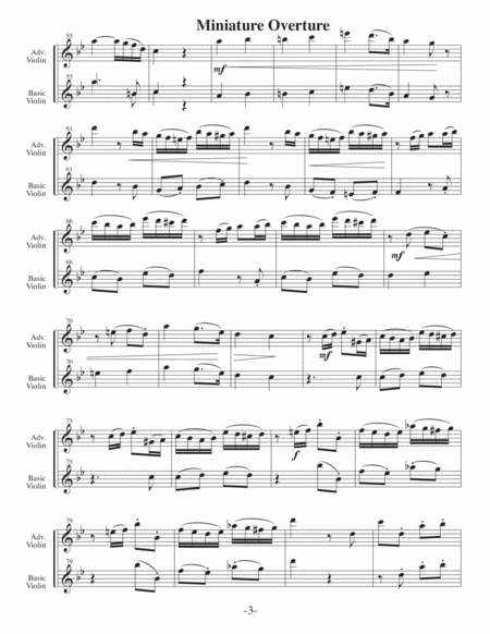Miniature Overture - Tchaikovsky (Arrangements Level 3-6 for VIOLIN + Written Acc) image number null