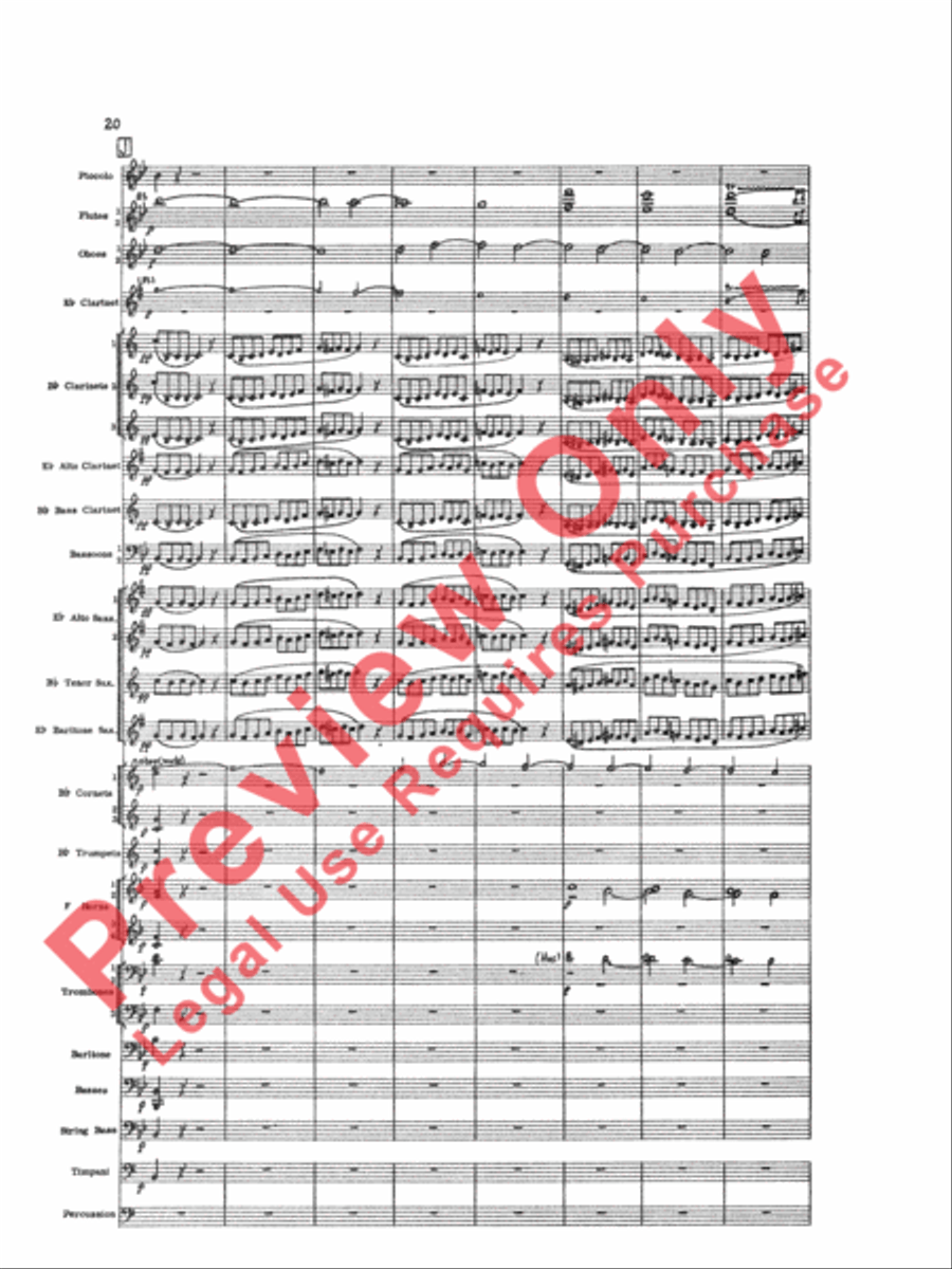 Marriage of Figaro Overture Concert Band scores gallery preview page 23