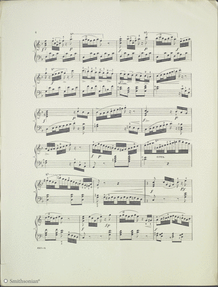 Salon Compositions for the Pianoforte: Hail Columbia Piano Solo scores gallery preview page 4