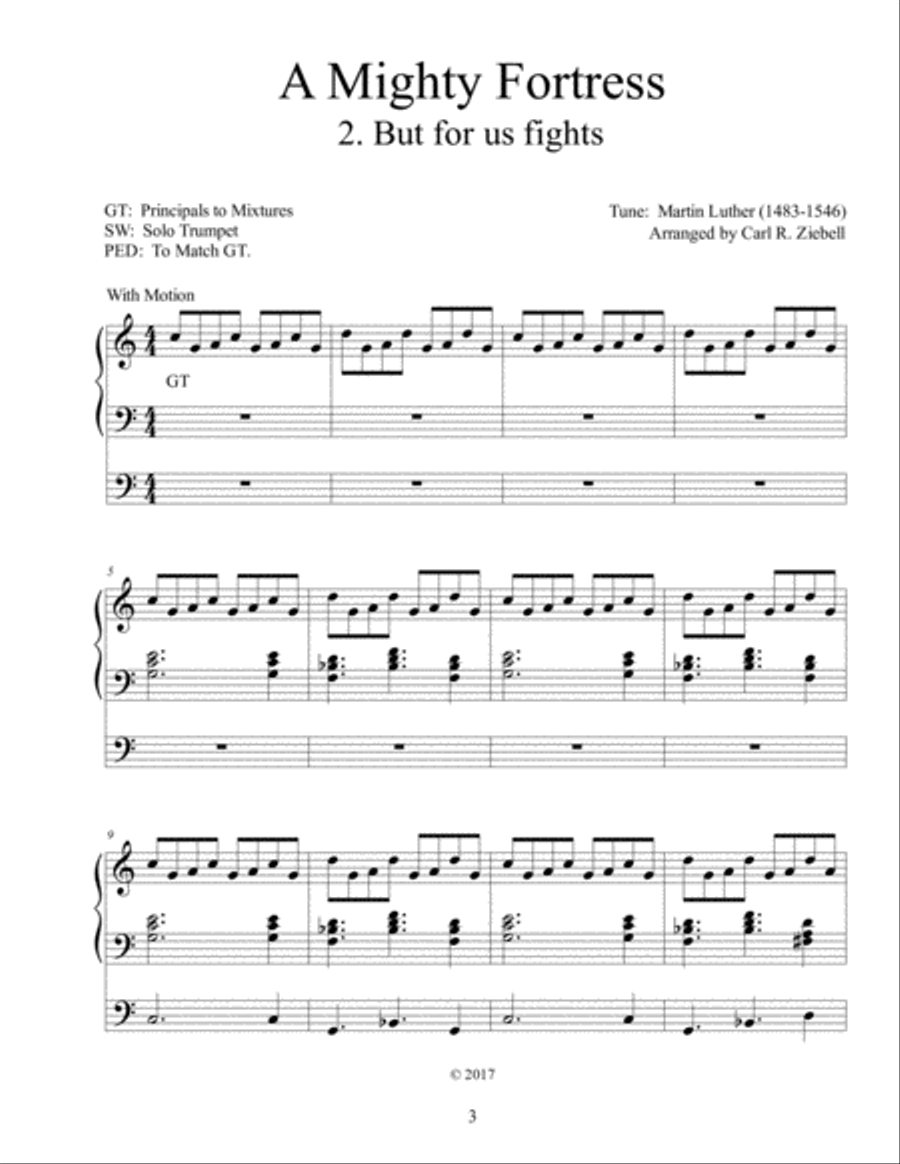 Partita on A Mighty Fortress Organ Solo scores gallery preview page 4