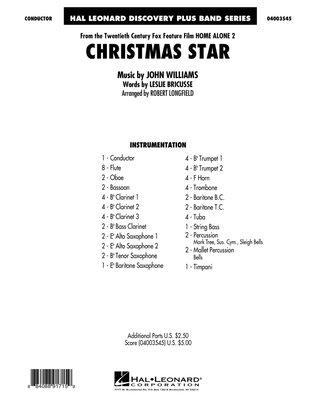 Christmas Star (from Home Alone 2: Lost in New York) - Conductor Score (Full Score)