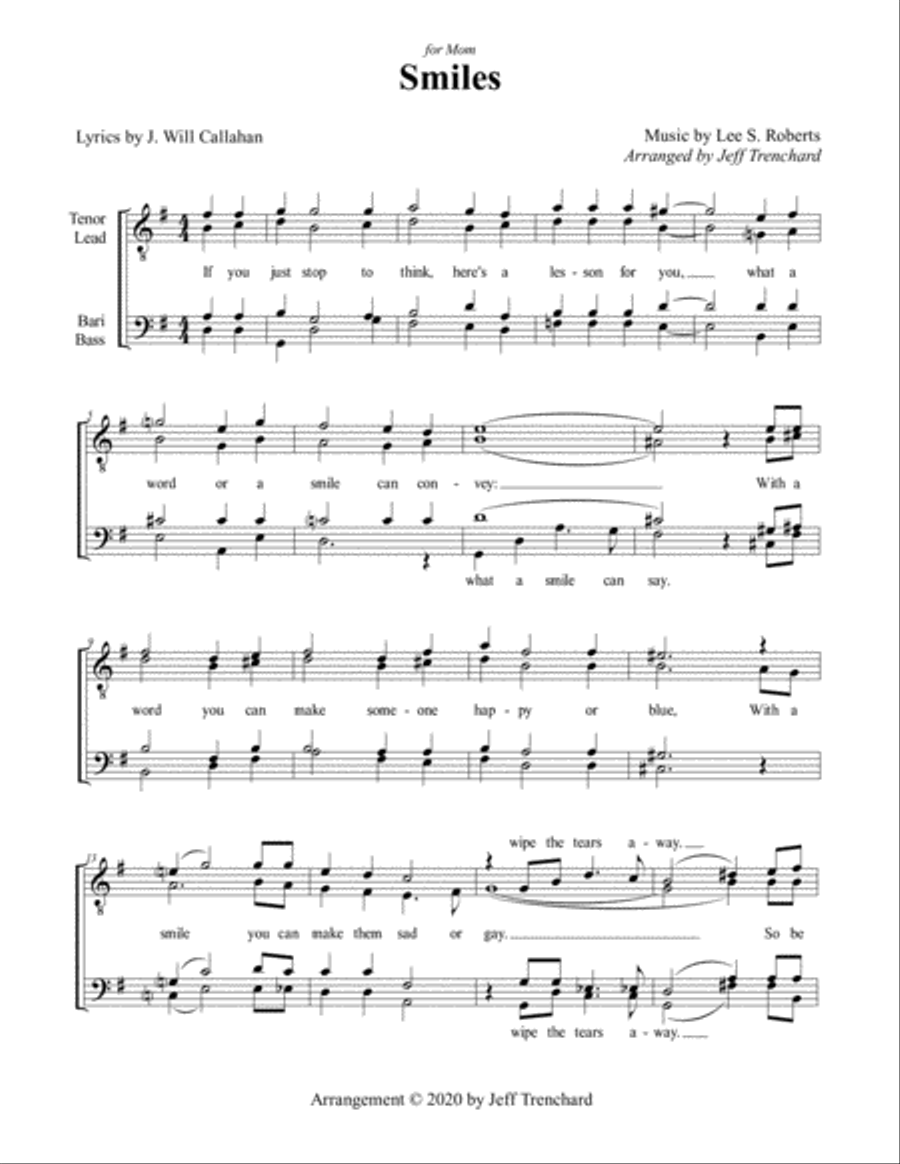 Smiles TTBB scores gallery preview page 1