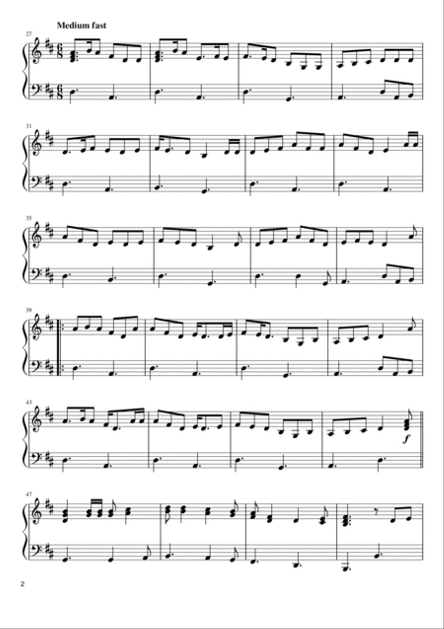 Fairytale Of New York Piano Solo scores gallery preview page 2