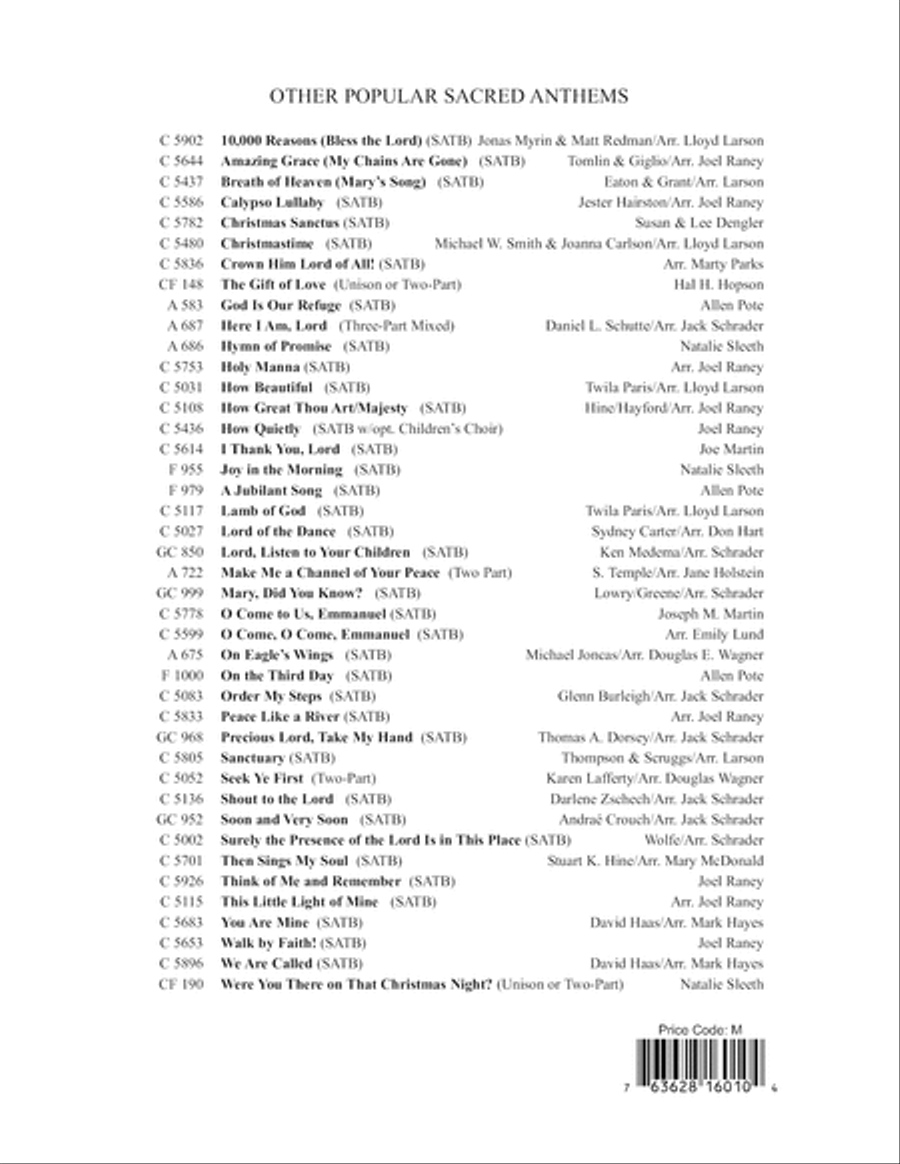 A Thousand Storms 4-Part scores gallery preview page 12