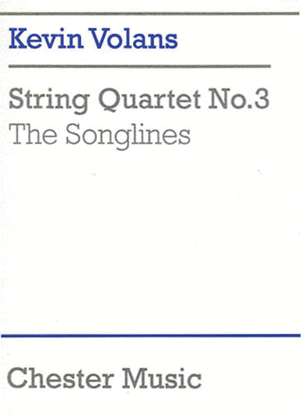 Kevin Volans: String Quartet No.3 'The Songlines' (Score)