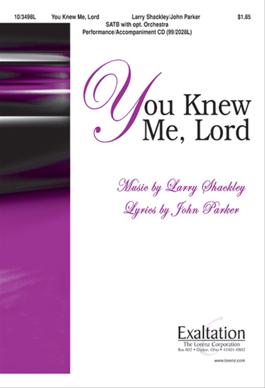 You Knew Me, Lord 4-Part scores gallery preview page 1