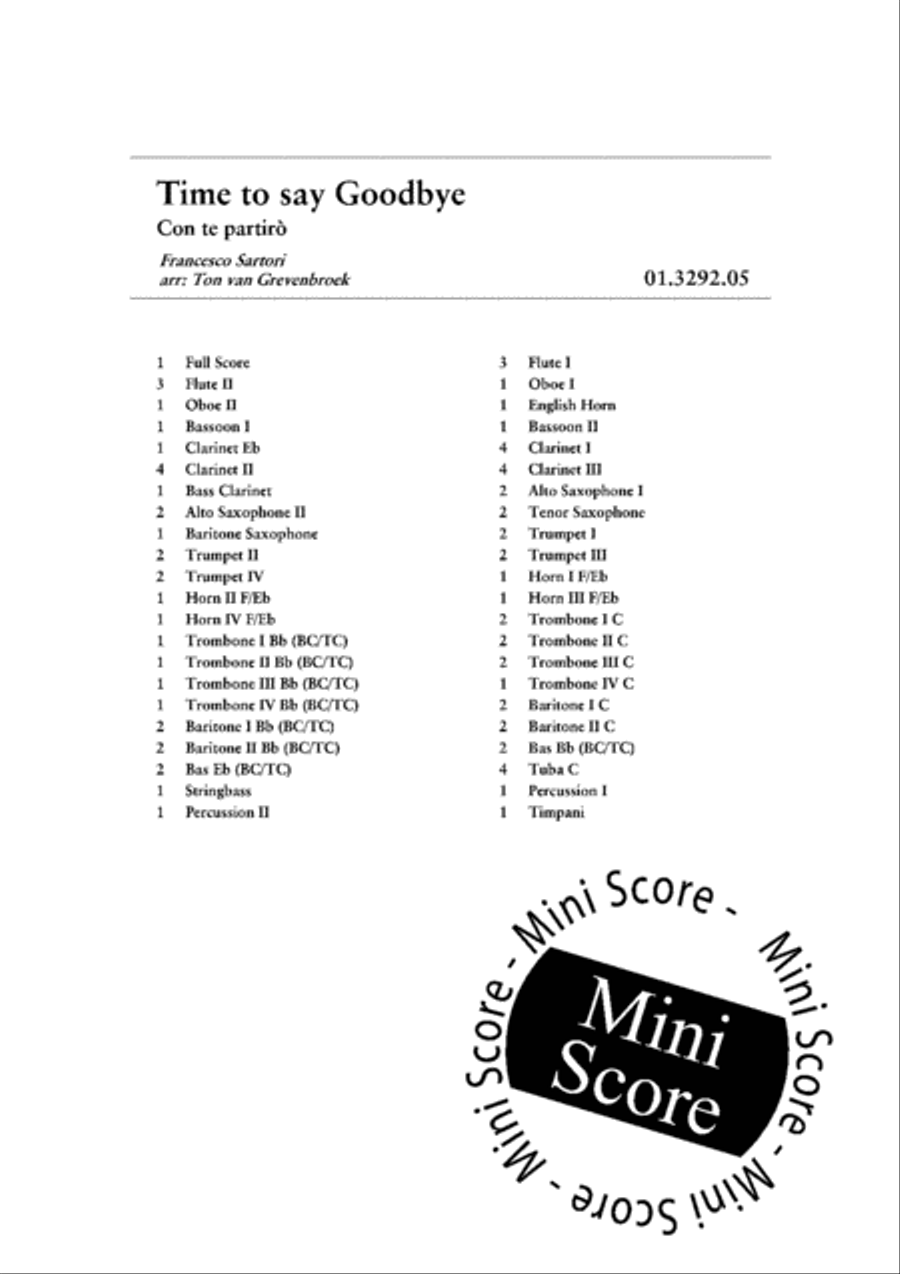 Time to say Goodbye Time to say Goodbye Concert Band scores gallery preview page 4