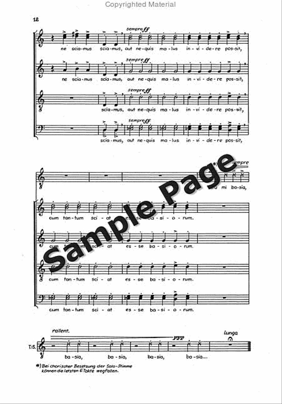 4 A Cappella Choruses 4-Part scores gallery preview page 12