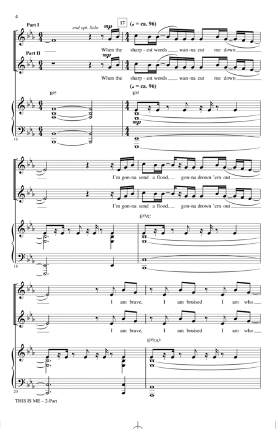 This Is Me (from The Greatest Showman) (arr. Mac Huff) 2-Part scores gallery preview page 3
