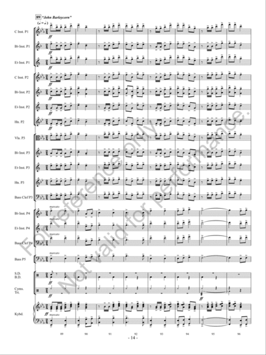Folk Songs From Somerset Concert Band scores gallery preview page 15