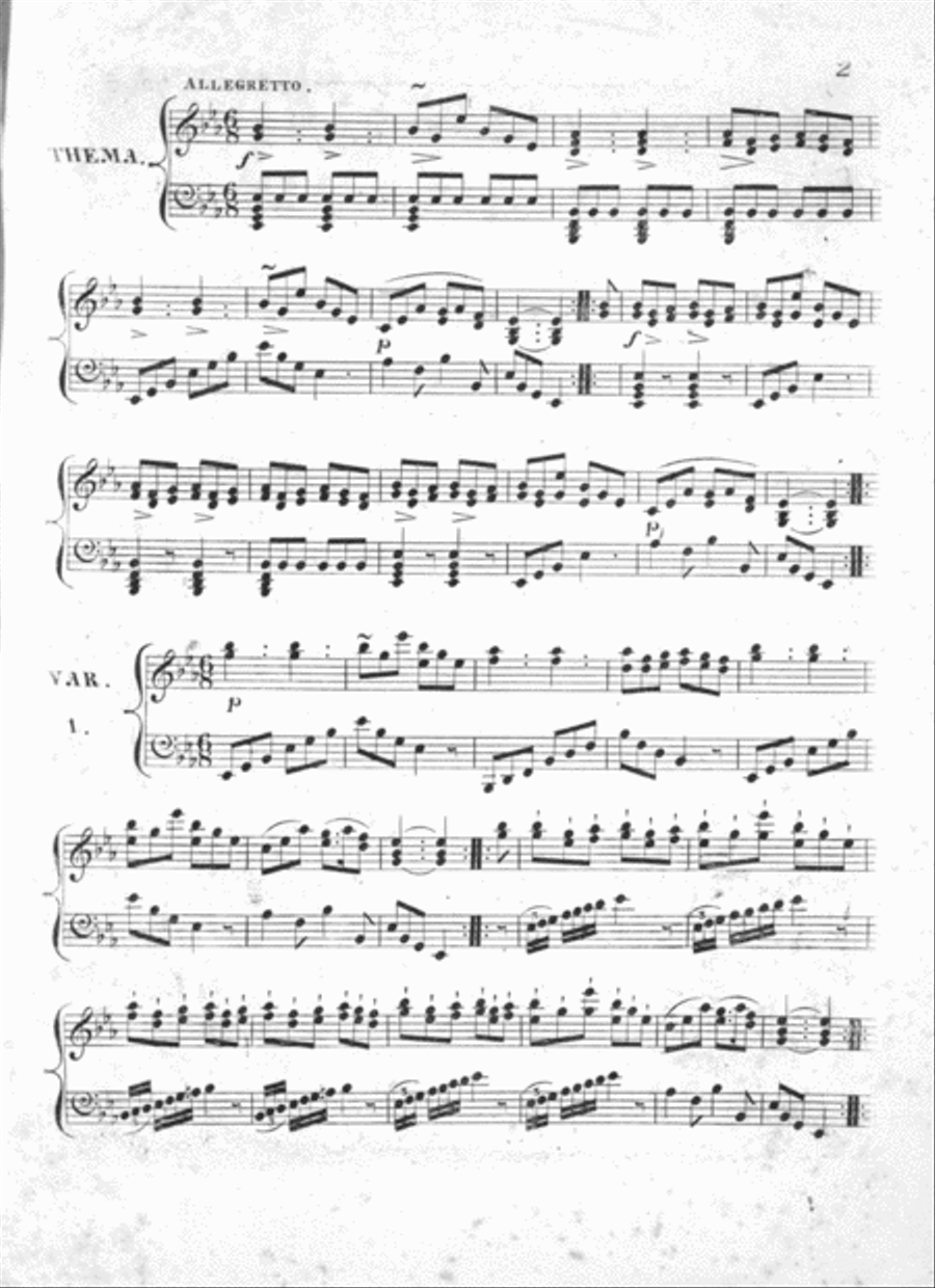 O! Dear What Can the Matter be. An Air, With Variations for the Piano Forte Piano Solo scores gallery preview page 2