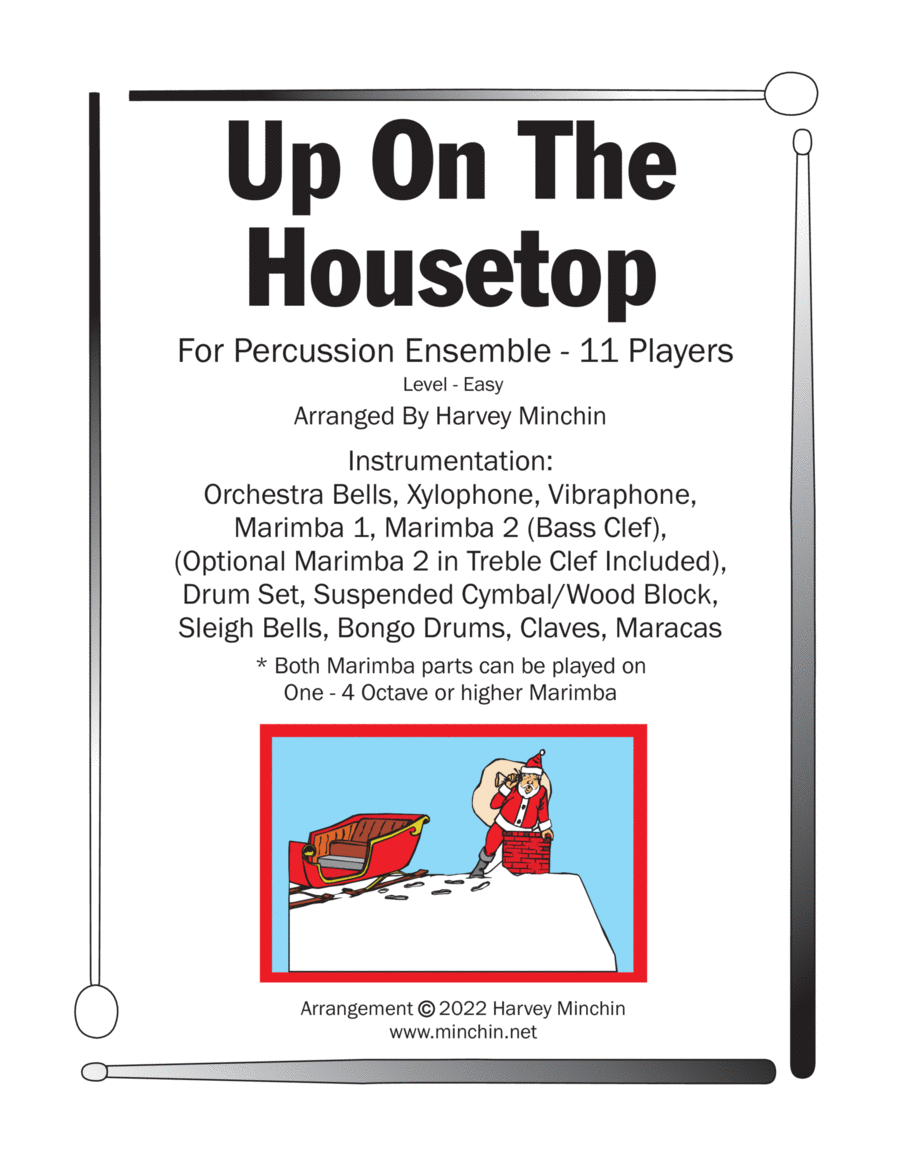 Up On The Housetop for Percussion Ensemble Percussion Ensemble scores gallery preview page 1