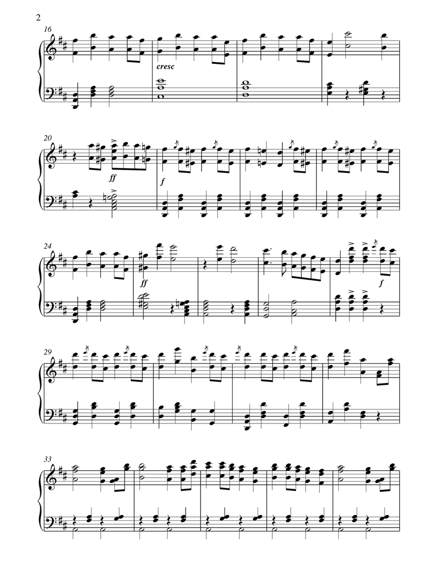 Strauss - Radetzky March for Piano Solo Strauss - Radetzky March for Piano Solo Piano Solo scores gallery preview page 2