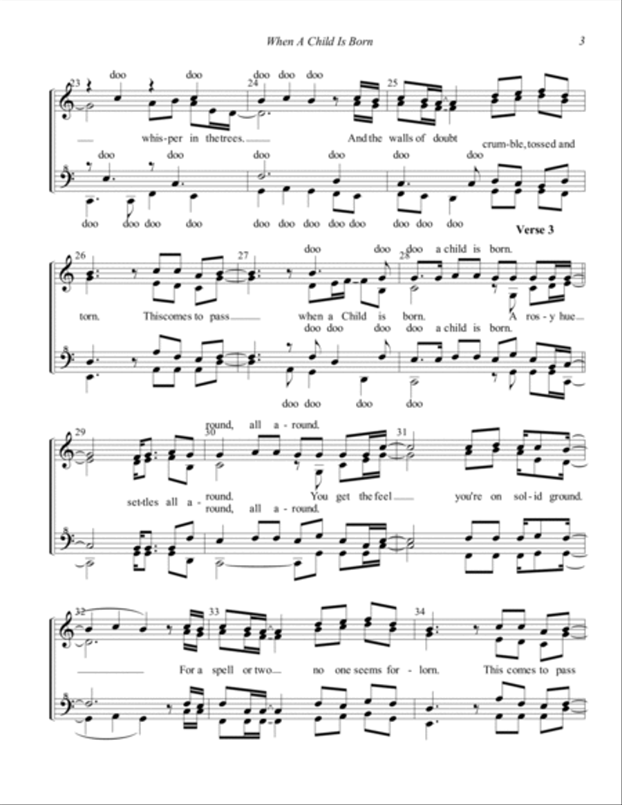 When A Child Is Born SSAA scores gallery preview page 3