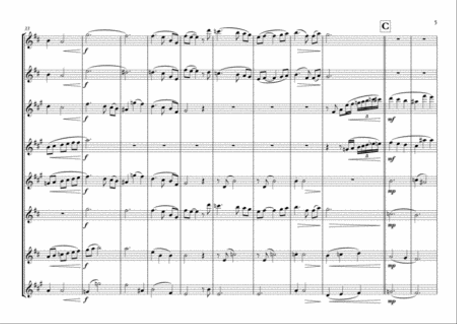 Amar Pelos Dois Woodwind Ensemble scores gallery preview page 5