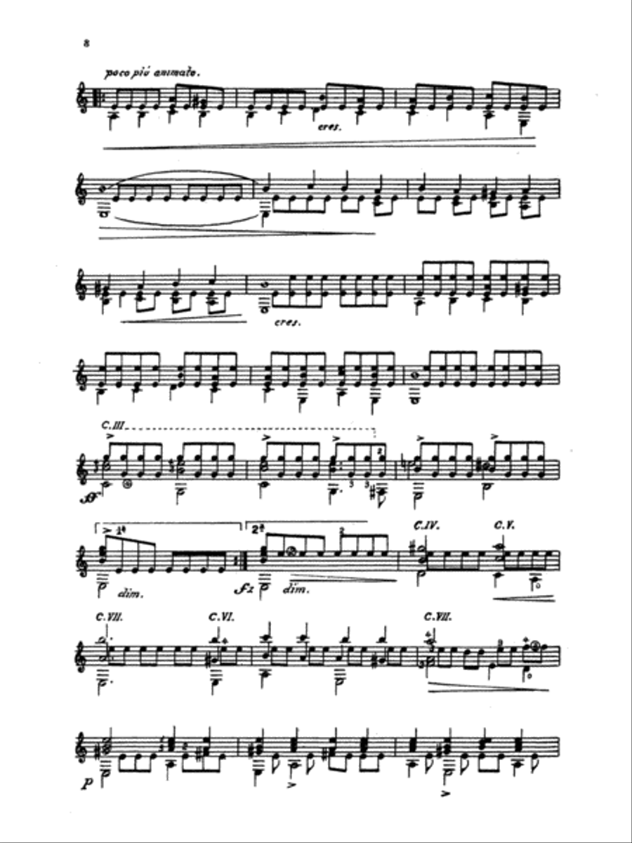 Chopin: Various Preludes Transcribed for Guitar Acoustic Guitar scores gallery preview page 2