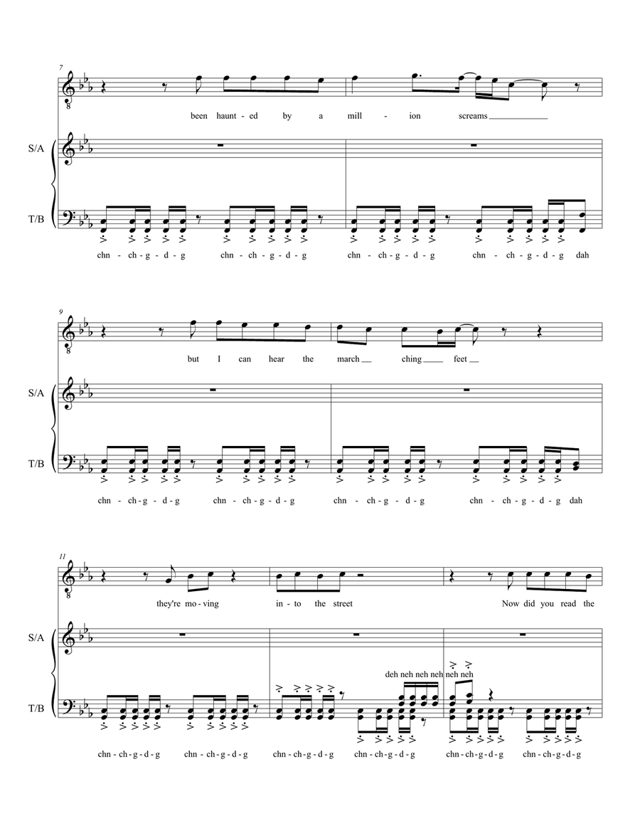 Land Of Confusion 4-Part scores gallery preview page 2