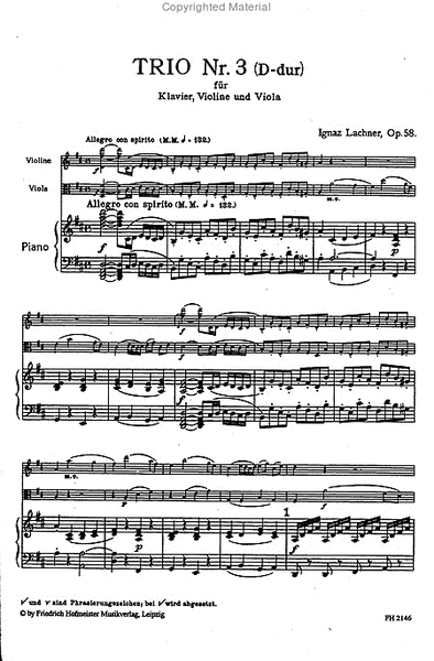 Trio Nr. 3 D-Dur, op. 58