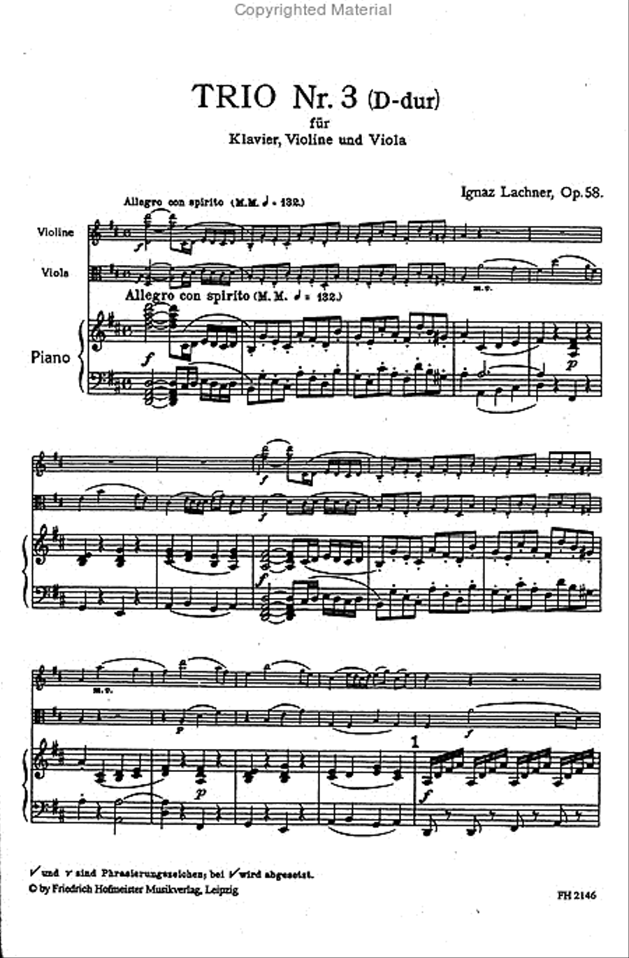 Trio Nr. 3 D-Dur, op. 58 Trio Nr. 3 D-Dur, op. 58 Viola scores gallery preview page 2