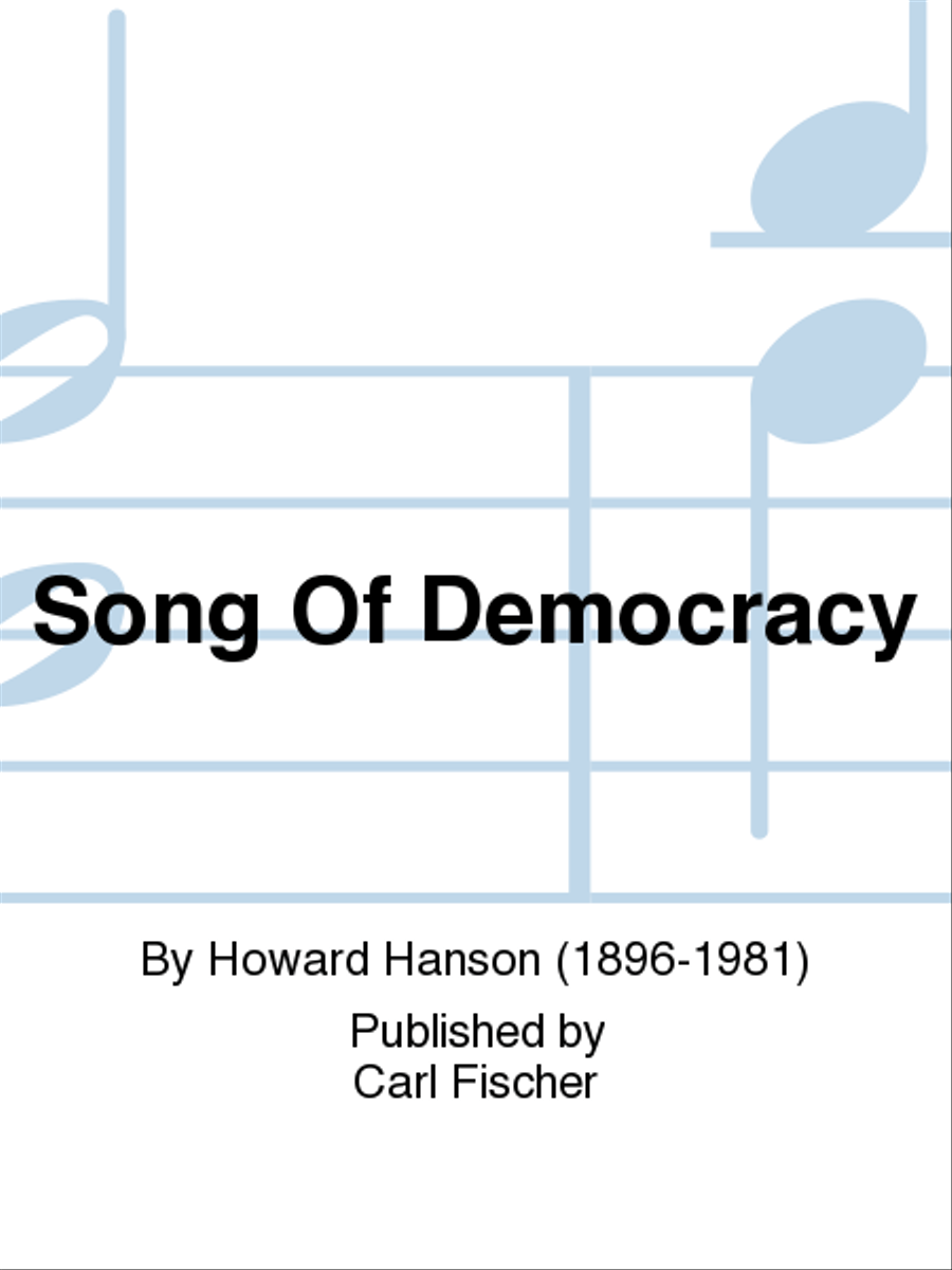 Song Of Democracy Song Of Democracy Orchestra scores gallery preview page 1