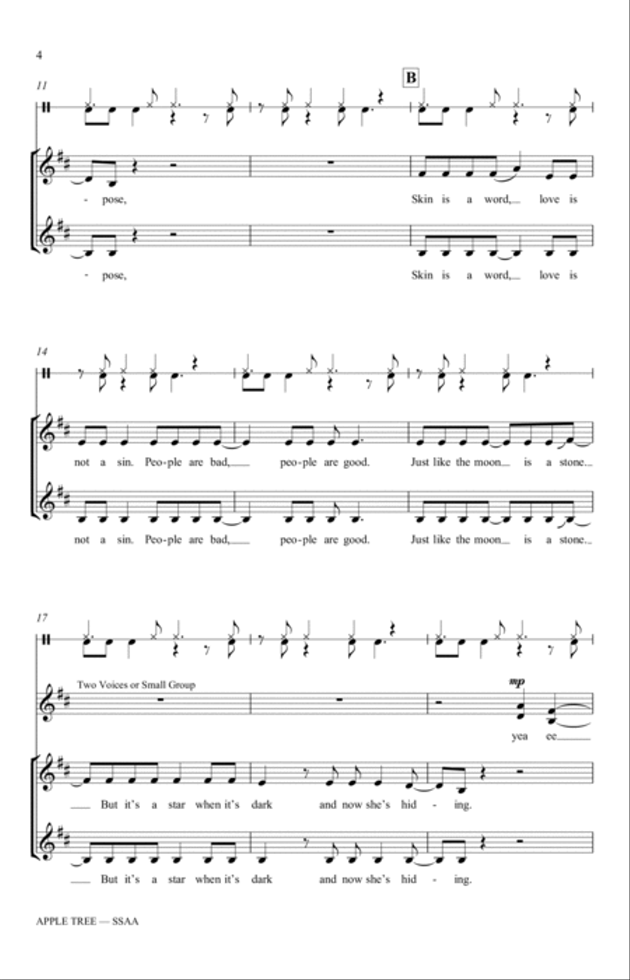 Apple Tree (arr. Katerina Gimon) SSAA scores gallery preview page 2