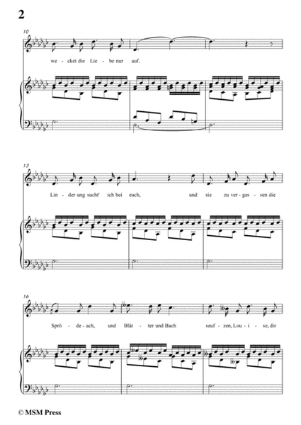 Schubert-Der Jüngling an der Quelle,in G flat Major,for Voice&Piano image number null