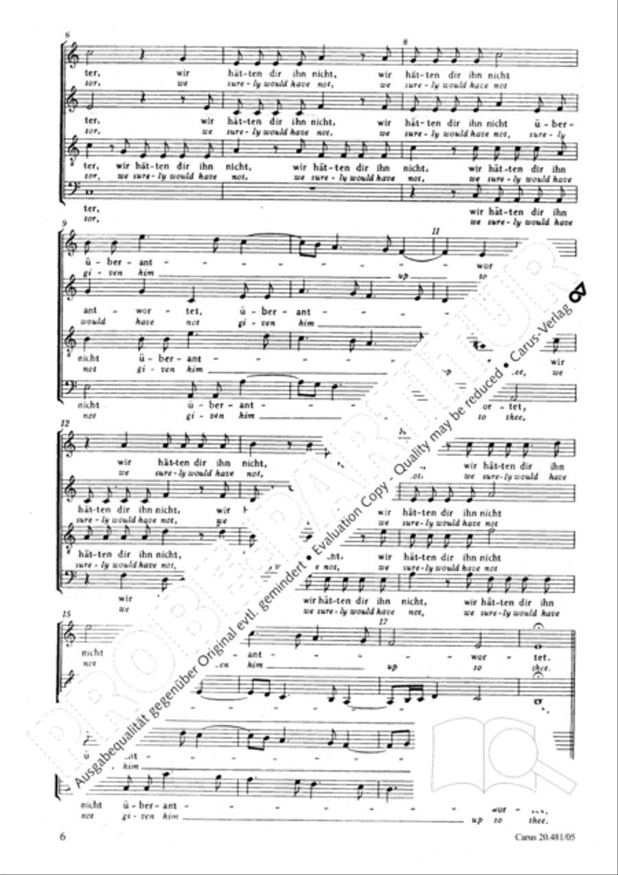 St. John Passion / The Passion of our Lord and Saviour Jesus Christ 4-Part scores gallery preview page 7