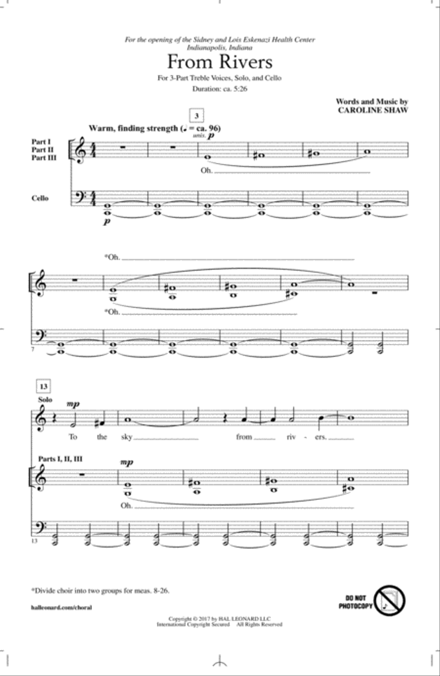 From Rivers 3-Part scores gallery preview page 1
